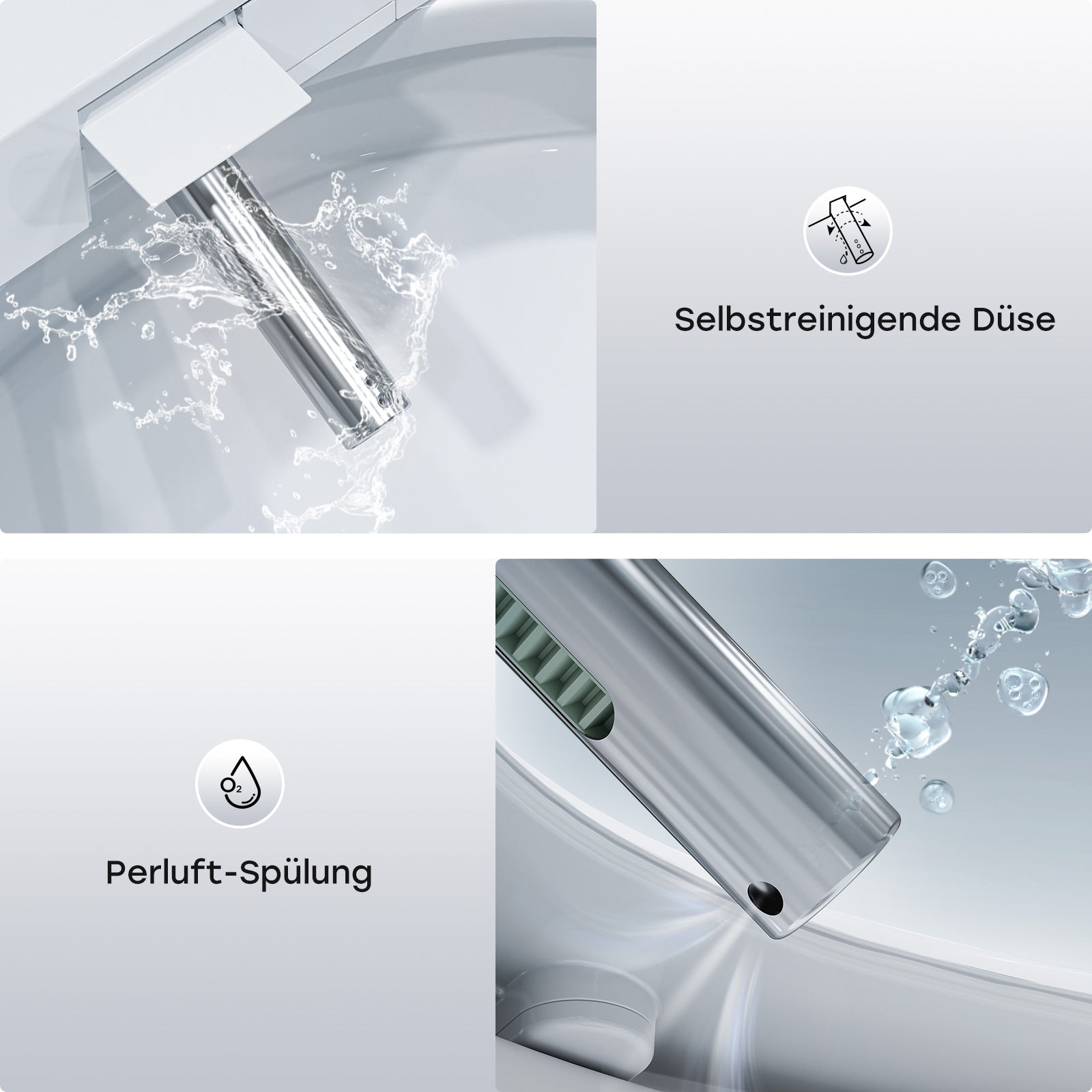 Siège de toilette intelligent, bidet électrique avec télécommande, veilleuse, chauffage du siège et séchage à l'air chaud HOROW - 9