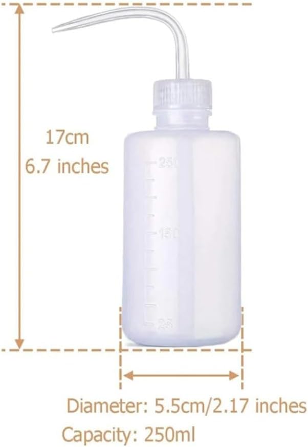 Labasics 1 Paquet 250 Ml Flacons De Lavage En Plastique à Squeeze Avec LDPE Ouverture Etroite