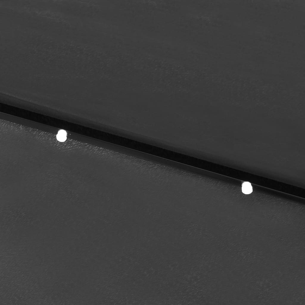 Parasol avec LED et mât en acier Anthracite 2x3 m - 3