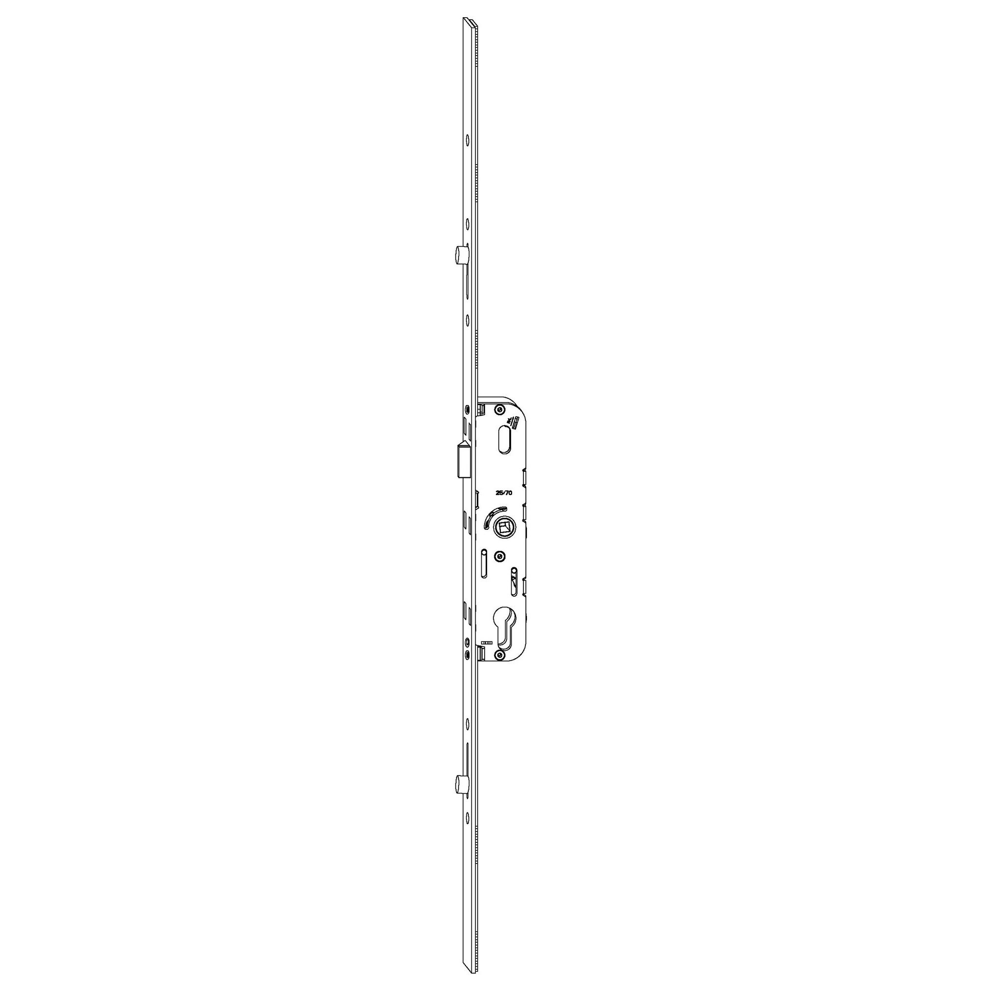Crémone Jet FERCO Axe 7.5mm Longueur 1280mm - G-22065-00-0-1 - Neuf