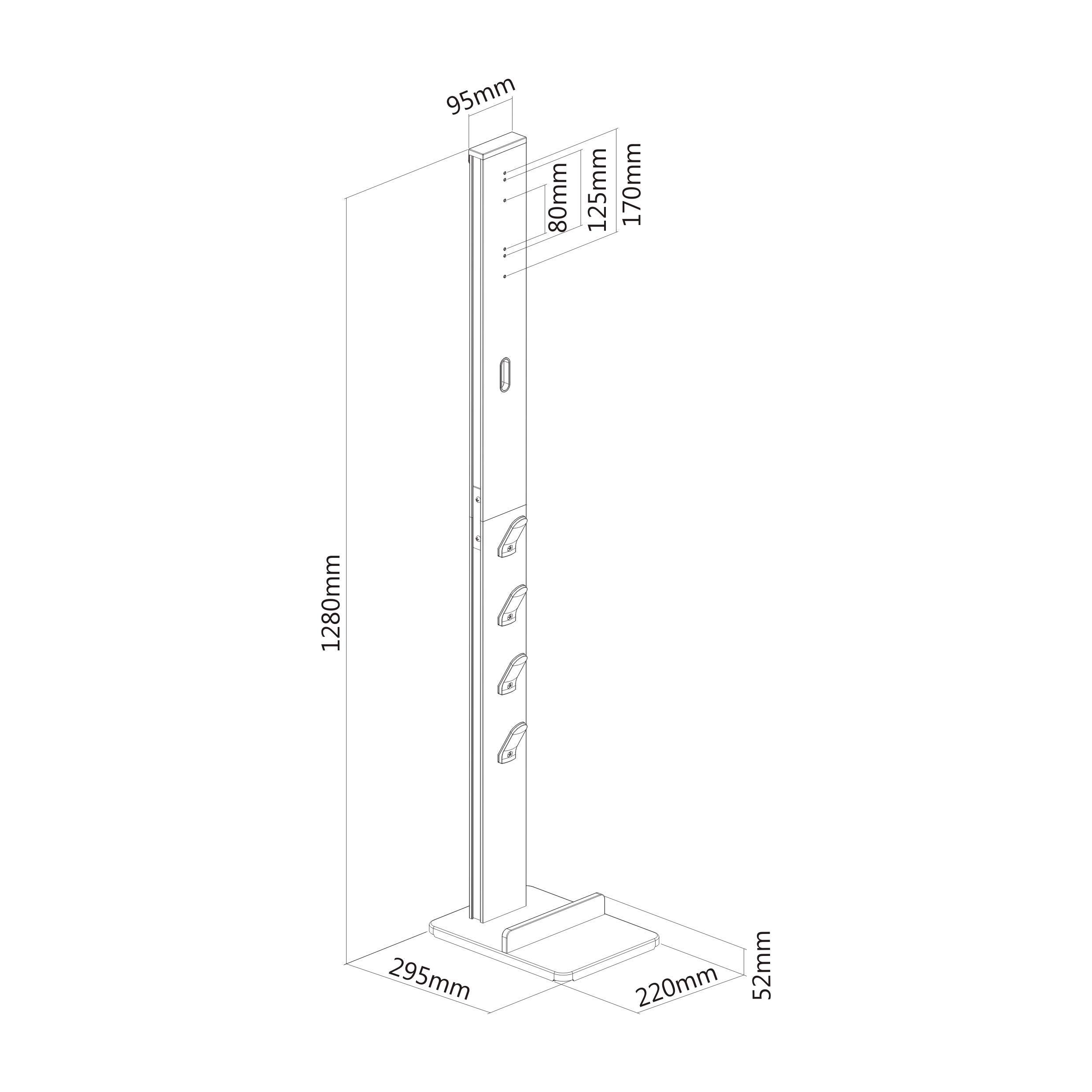 PureMounts PM-VAC-01, Supporto per aspirapolvere, Aluminum, Bianca, 0 decibeles - 2