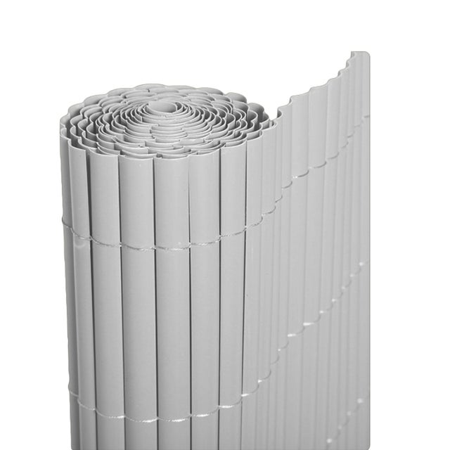Bonerva | Cañizo Pvc Media Cara Blanco | Rollo 1x3 Metros | 85% ocultación | Lama 18mm | Cercado de PVC Ocultación Jardín y terraza | Anti UV