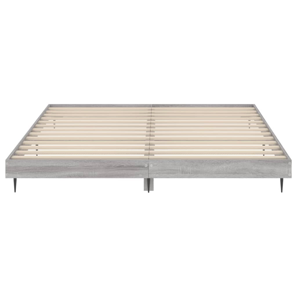 Cadre de lit sonoma gris 140x200 bois d'ingénierie - 6