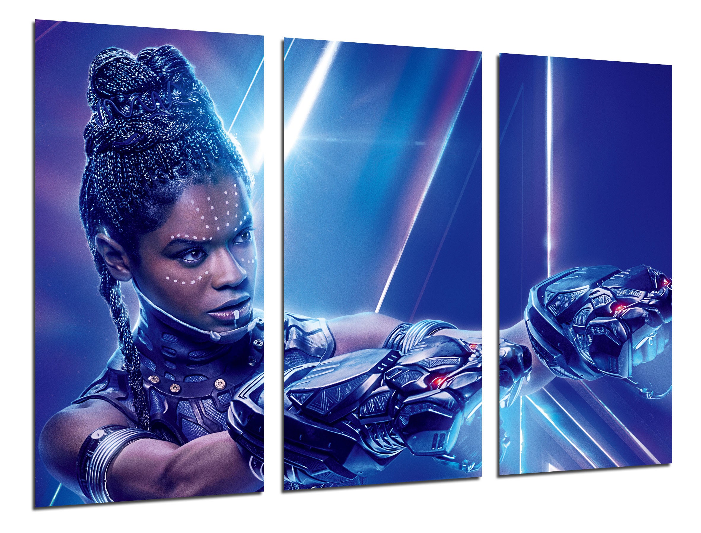 Set cuadros peliculas superheroes, shuri, los vengadores la guerra infinita, shuri, avengers infinity war, impresión digital sobre madera