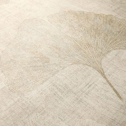 Poster gigante foglie beige, grigie e marroni stile vintage Fotomurale con design fiori effetto retrò ideale per camerette e non solo - 4