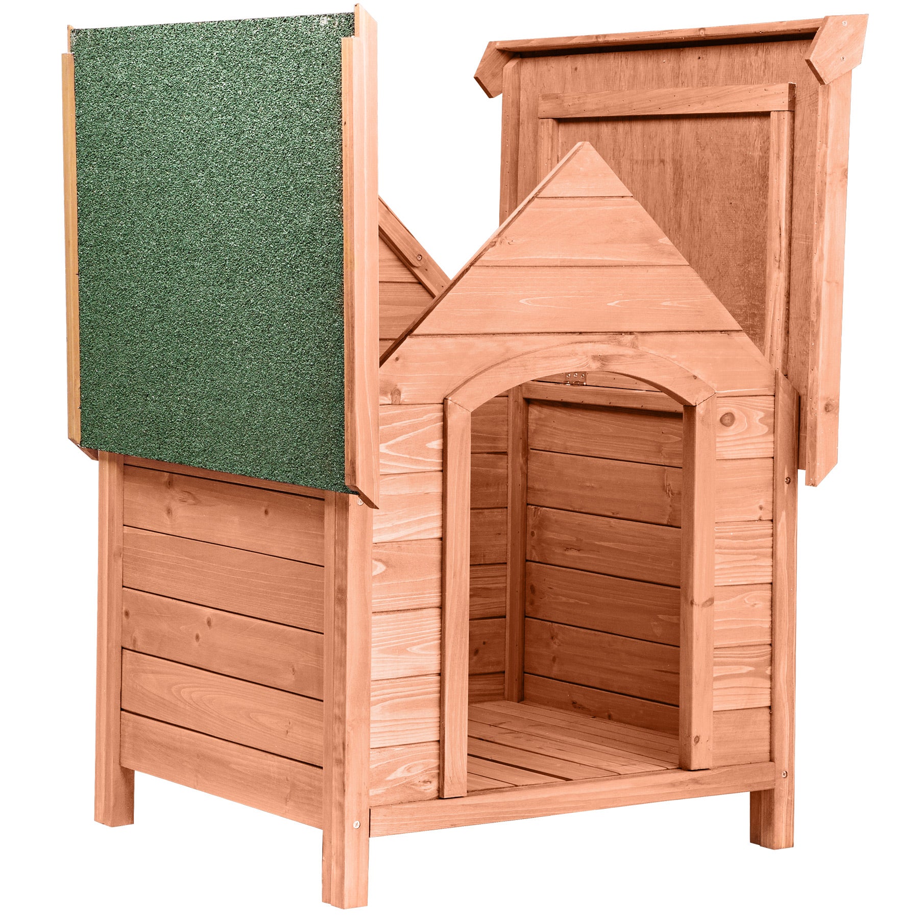 TECTAKE Casota de cão Fabricado em madeira envernizada - 8