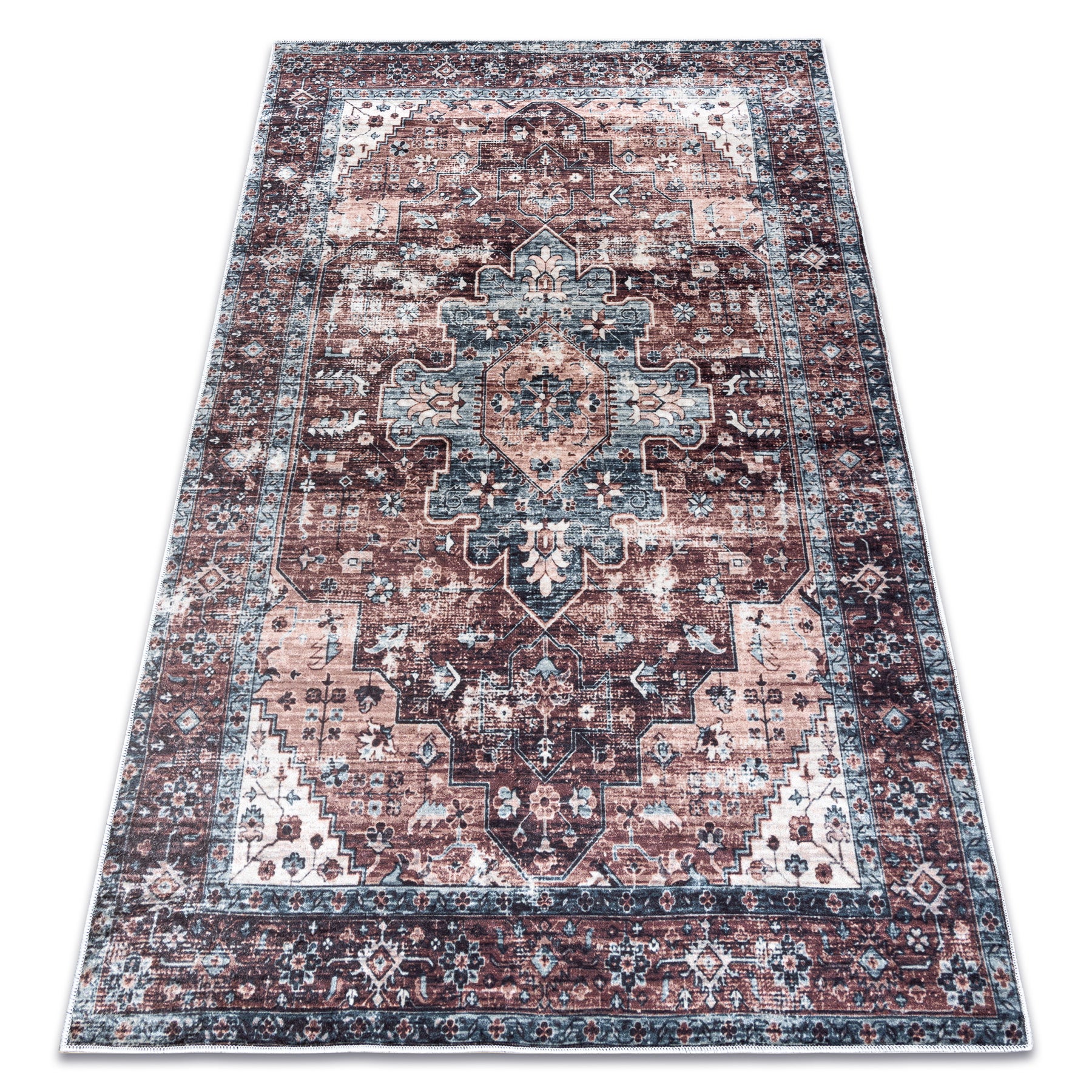 Tapis Lavable Patchwork Multicolore 120x170 Cm – Antidérapant, Neuf Avec étiquettes