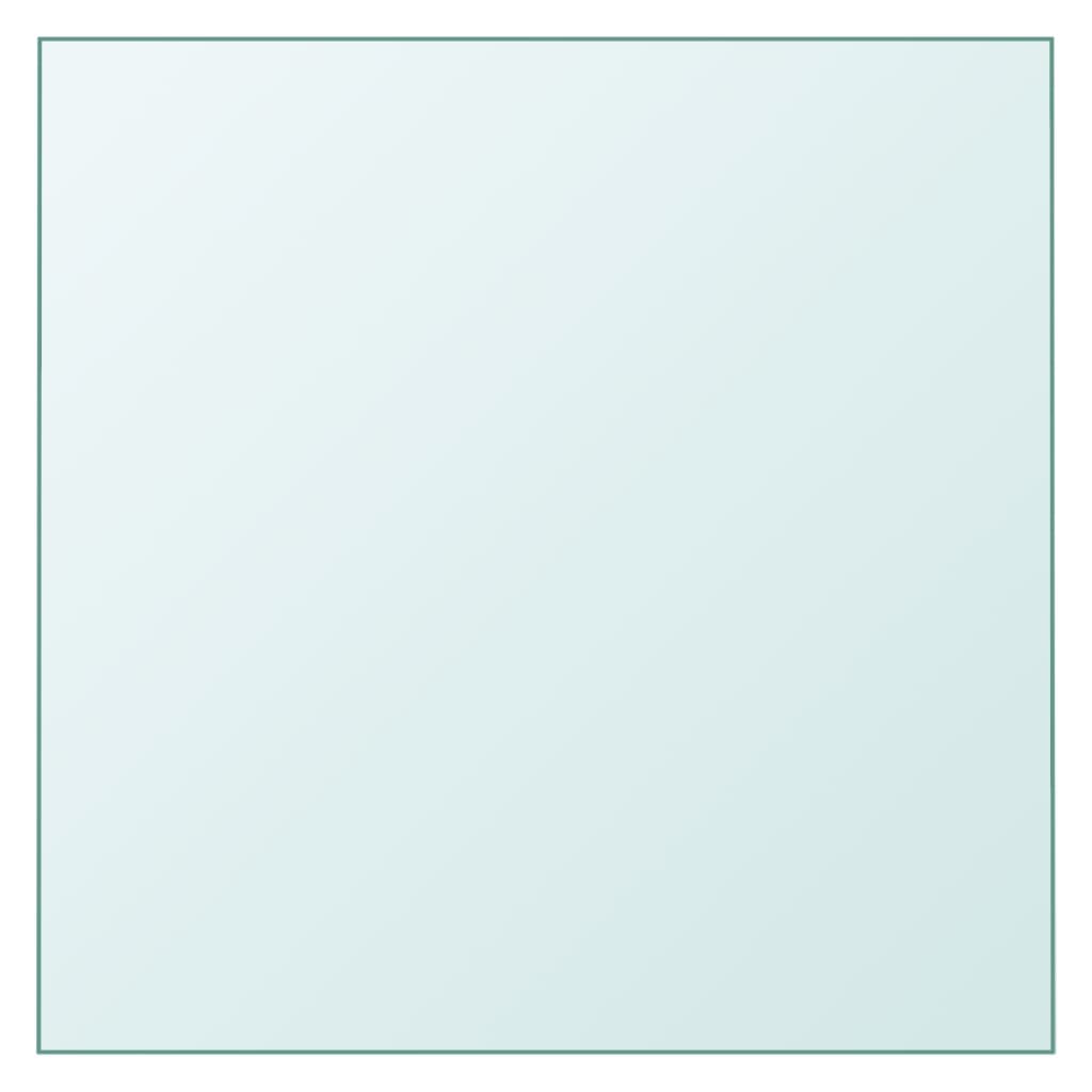 Dessus De Table Transparent En Verre Trempé - 40x40 Cm, Épaisseur 0.6 Cm - Protection Et Décoration Pour Table Basse, Salle à Manger