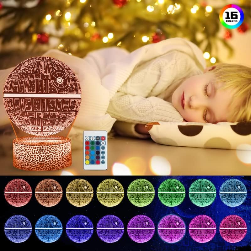 Lampe 3D LED Holographique - Effet Hologramme, Socle Multicolore Tactile - Idée Cadeau Originale