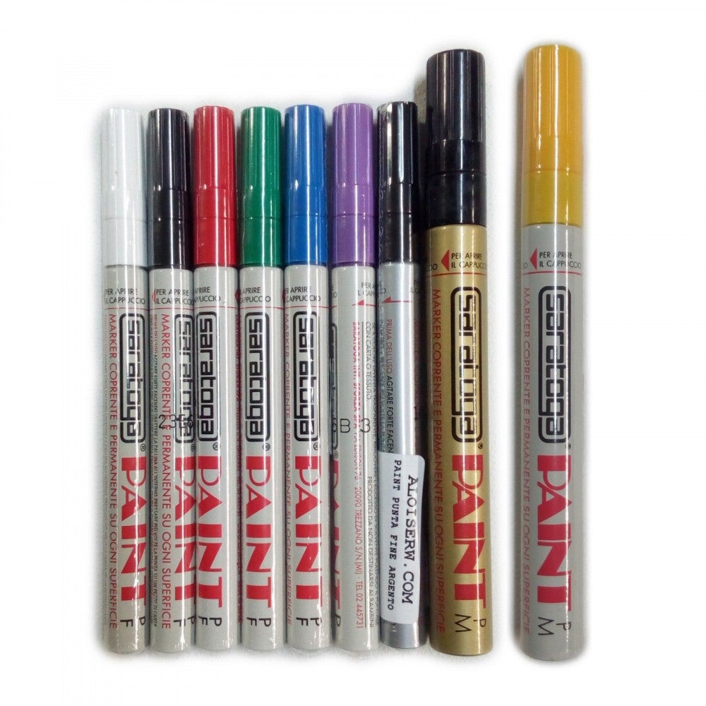 Pennarello indelebile colori assortiti x3 (1 rosso+1 nero+1blu) punta