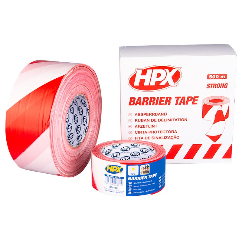 Nastro di delimitazione bianco e rosso non adesivo 50 mm x 100 m HPX - B50100 - 4