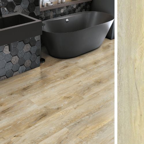 Suelo vinílico spc formato xl con subsuelo incorporado (6.5mm) en clic - 30 cajas (52.35 m²) madera antigua