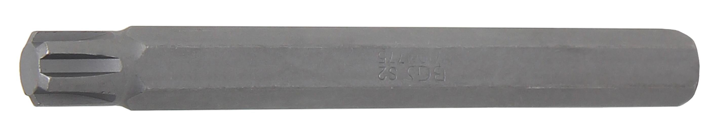 Douille Triple Cannelure Carrée 1/2" X M10 (10 Mm) - Embout Acier S2 + Douille CR-V - Longueur 10,2 Cm - Pour Clé à Cliquet & Extensions