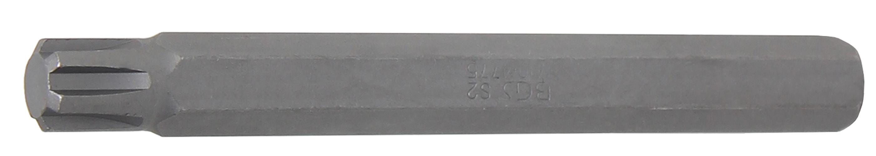 Douille Triple Cannelure Carrée 1/2" X M10 (10 Mm) - Embout Acier S2 + Douille CR-V - Longueur 10,2 Cm - Pour Clé à Cliquet & Extensions