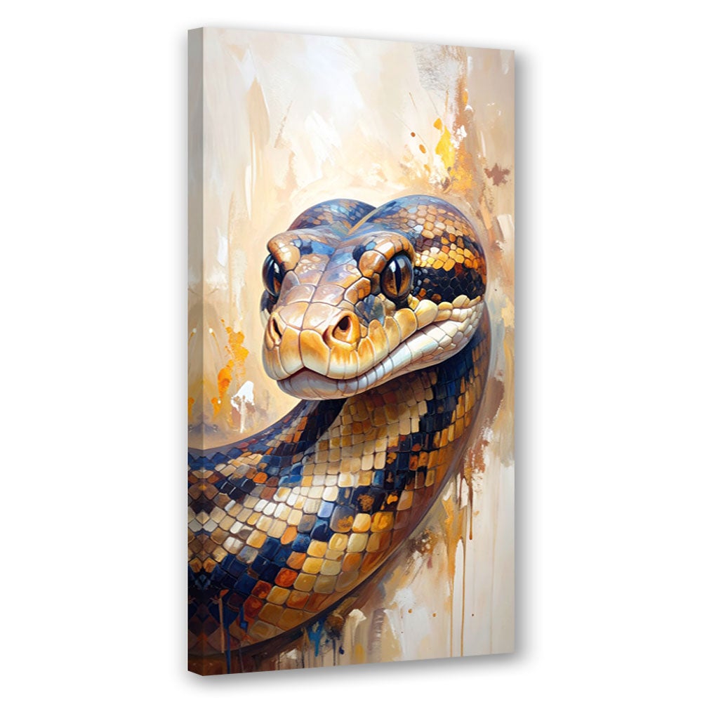 Obraz nowoczesny do salonu, Głowa Węża Zwierzęta Natura 60x120