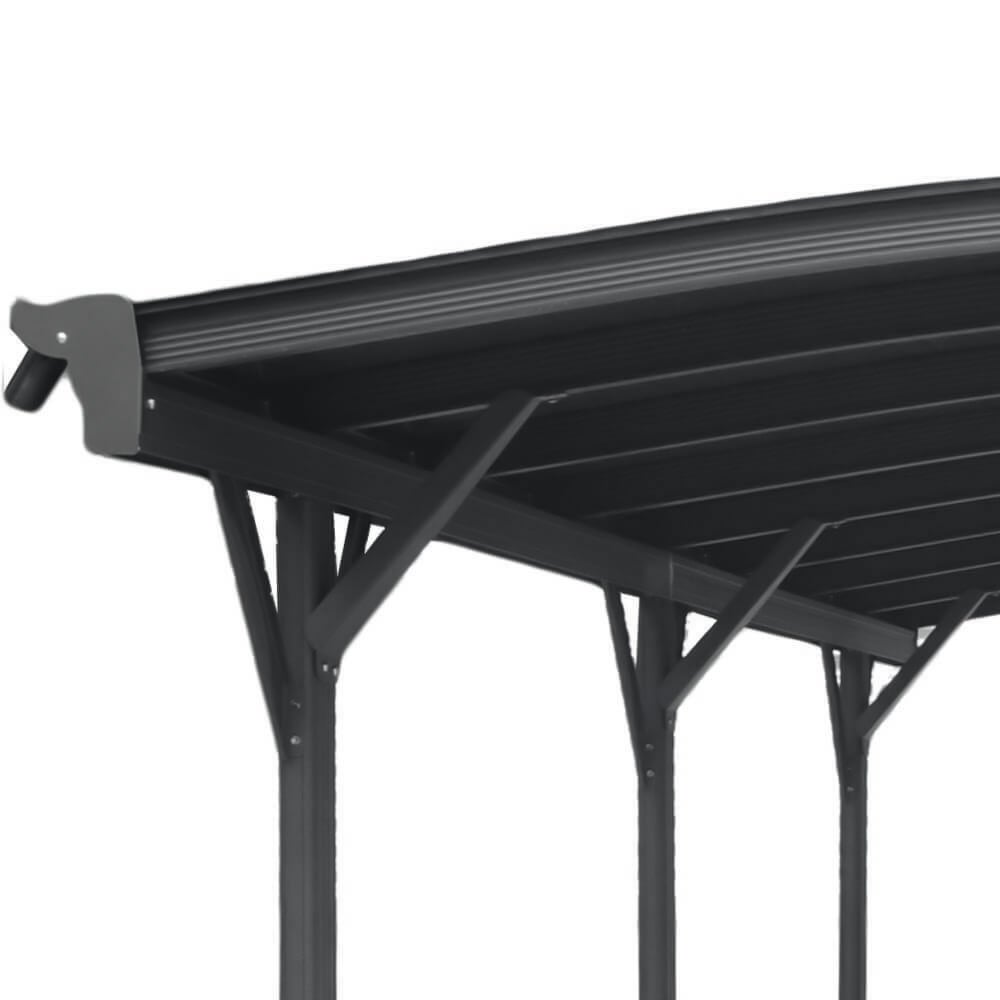 HOME DELUXE - Abri de voiture design - FALO, anthracite - Dimensions : 505 x 300 x 226 / 240 cm - Matériel de montage inclus I Abri de voiture Garage - 6