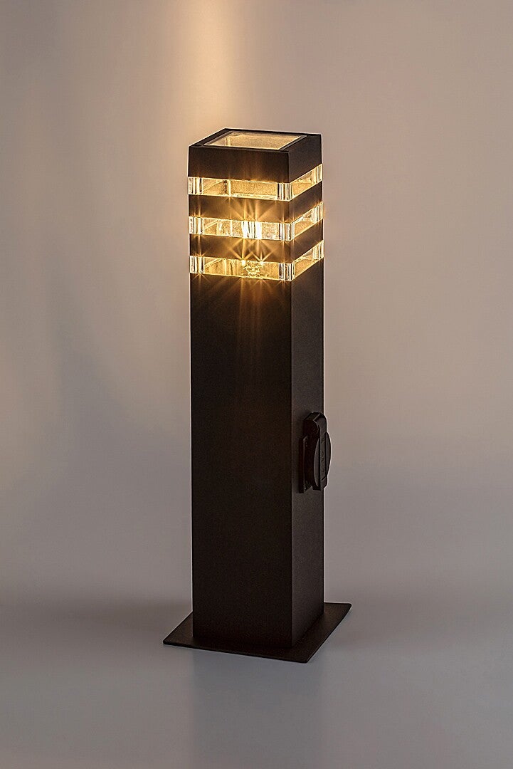 Lampa ogrodowa stojąca Ankara czarna 1xE27x12W IP44 wym: 44 x 9 x 9 cm aluminium Rabalux