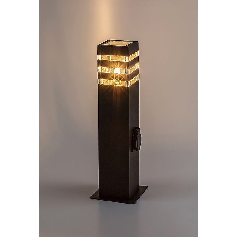 Lampa ogrodowa stojąca Ankara czarna 1xE27x12W IP44 wym: 44 x 9 x 9 cm aluminium Rabalux
