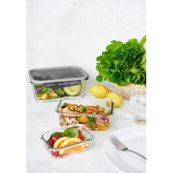Lot De 4 Bocaux En Verre Borosilicate UHAPEER 710 Ml - Hermétiques, Micro-ondable, Lave-vaisselle - Pour Meal Prep, Salades, Soupes