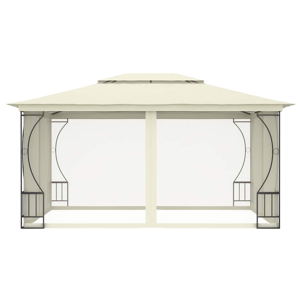 Maison Exclusive - Gazebo con Rete 300x400x265 cm Crema - 3