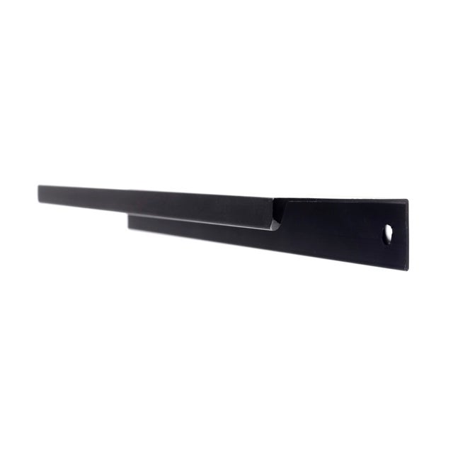 REI | Poignée de meuble de cuisine modèle 6125 en aluminium noir mat | Entraxe&nbsp;: 192&nbsp;mm |