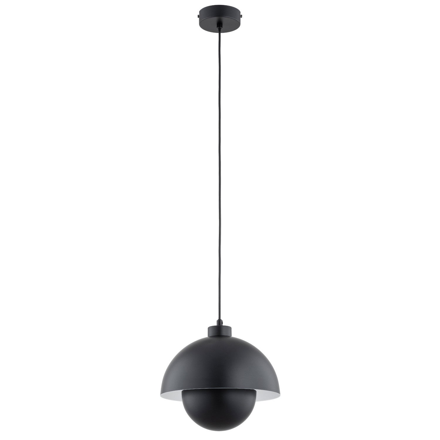 Lampa wisząca Kuger czarno-biała 1xE27x15W do kuchni wym: 85 x 27 x 27 cm metal Alfa