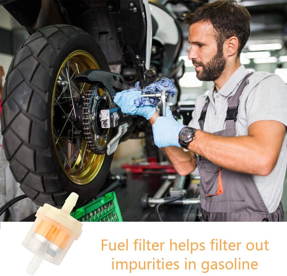 Filtre à carburant pour éliminer les impuretés de l'essence, pour tondeuses à gazon, tracteurs de pelouse, 10 pièces - 2
