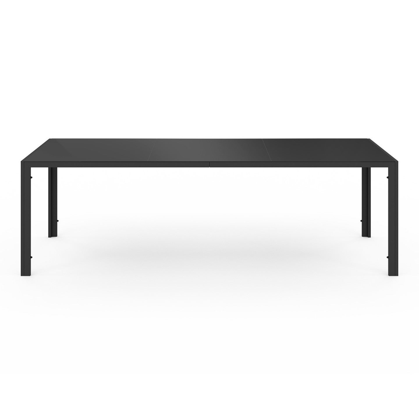 Salon de jardin MADRID table 240 CM et 10 chaises empilables noir - 3