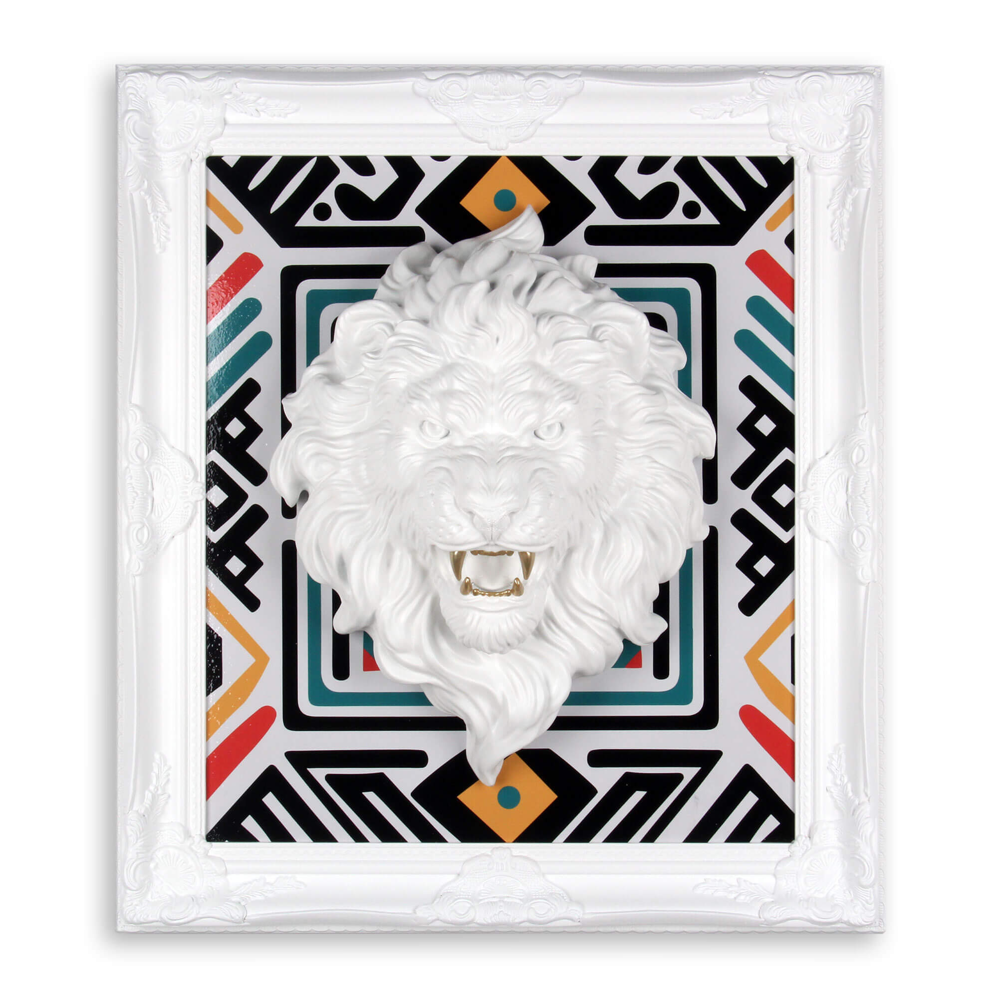 Applique murale design en forme de tête de lion en résine - Luminaire Céleste