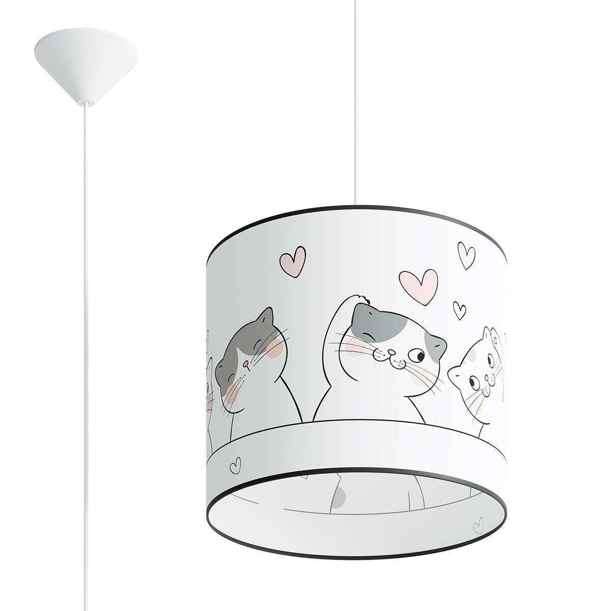 Lampa wisząca Cat wielokolorowy 1xE27x15W dziecięca wym: 95 x 30 x 30 cm tworzywo sztuczne Sollux Lighting
