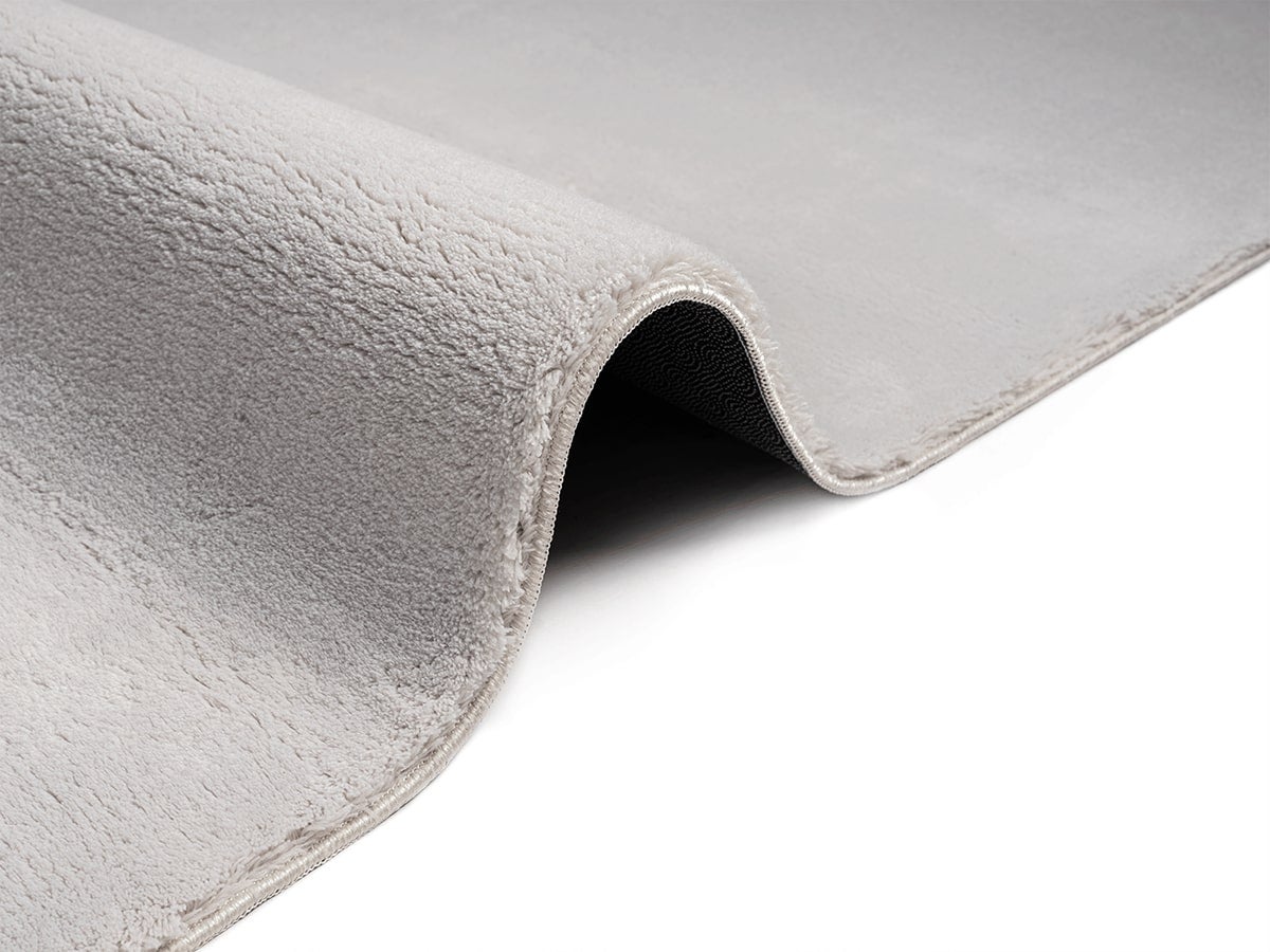 the carpet Relax tapis moelleux à poils courts, dessous antidérapant, lavable à 30 degrés, super soft, aspect fourrure, Gris, 200 cm - 4