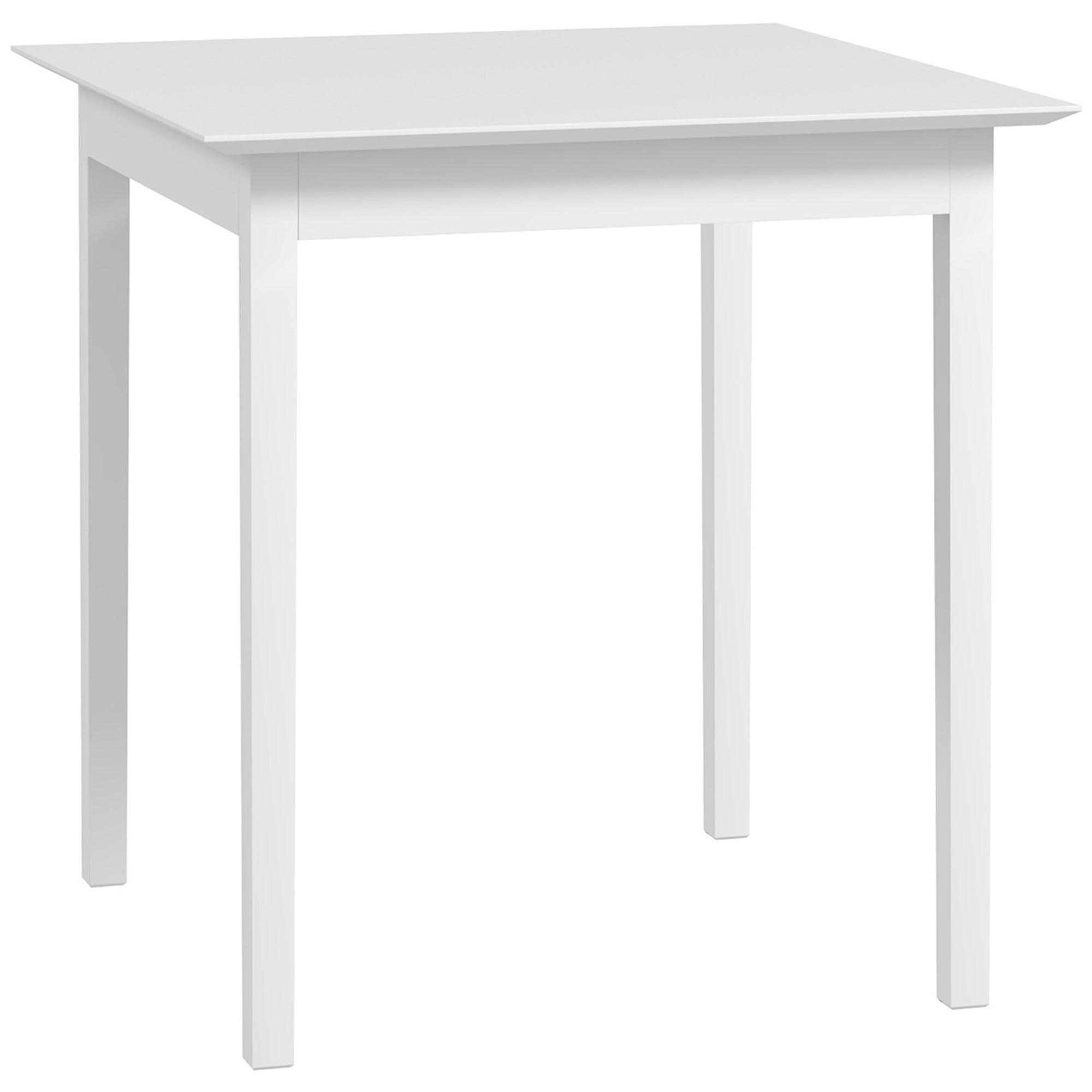 Mesa de comedor cuadrada de madera para 2 personas,75 x 75 x 76 cm,ideal para la cocina y el comedor,color blanco