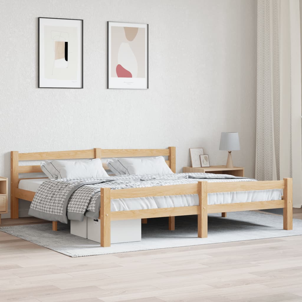 Rama łóżka z litego drewna sosnowego, 180 x 200 cm