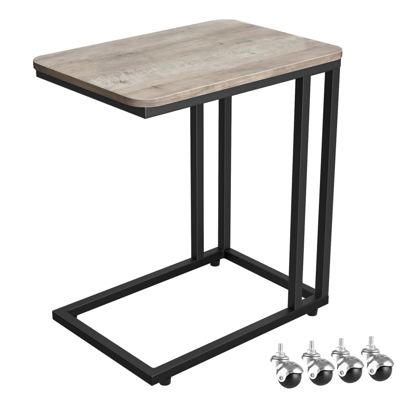 Table d’Appoint, Bout de Canapé, Table Mobile, avec Cadre en Acier et ...