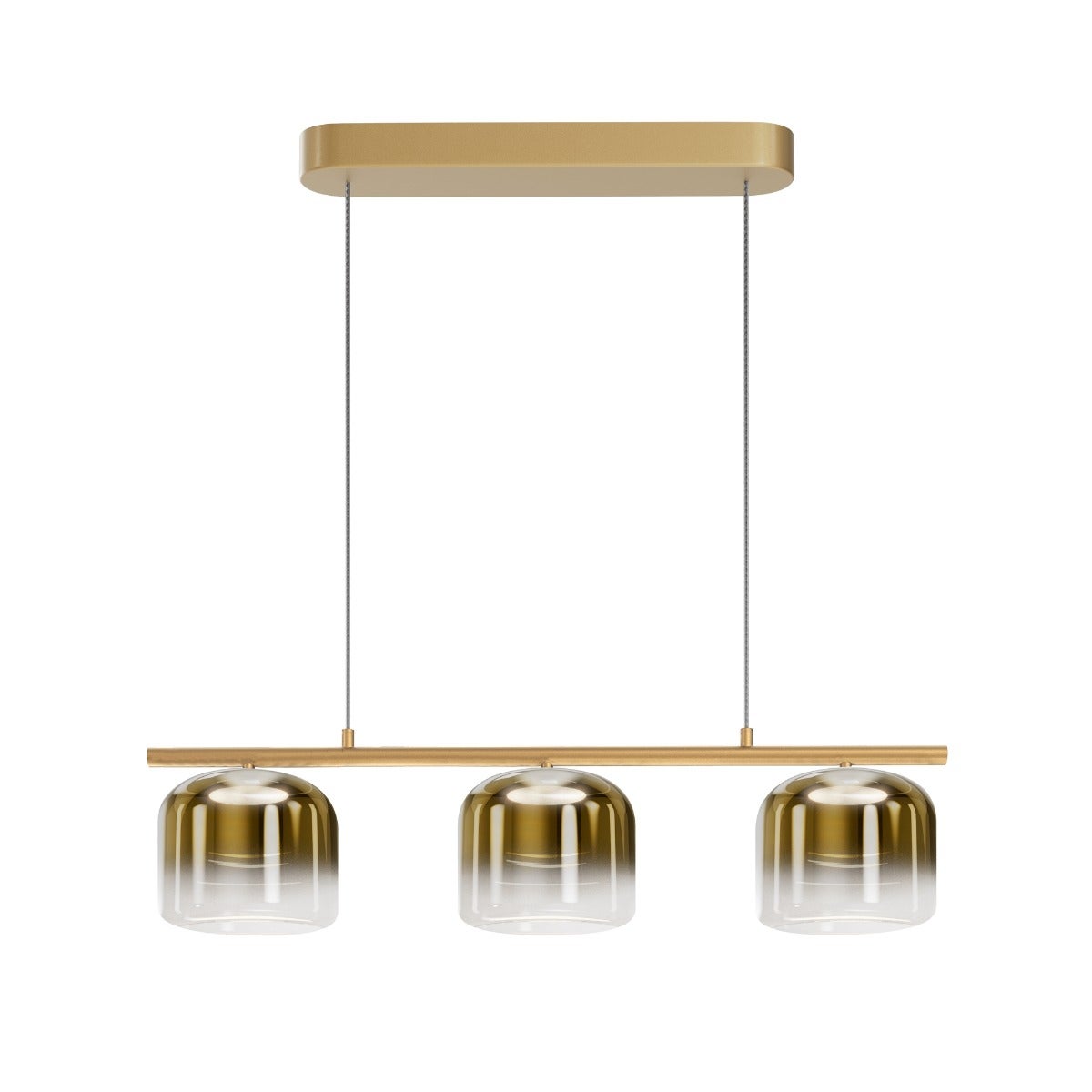 Lampa wisząca szklane klosze na sticku LED SPIRITO 14W ciepła 1800lm szkło złota wym:220x80x18cm IP20 Maytoni