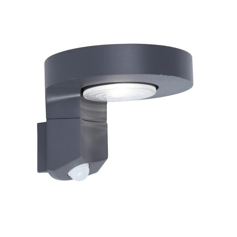 Kinkiet solarny z czujnikiem ruchu DISO LED 2W Neutralna biel 200lm szaro-biały wym:12,5x17,5x16cm IP44 Lutec