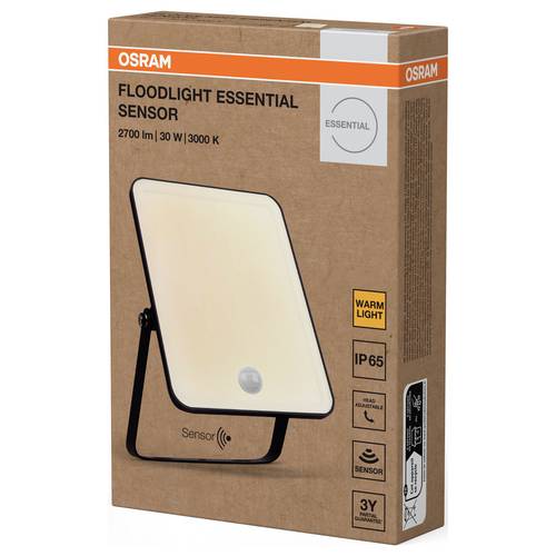 OSRAM HOMELIGHTING Floodlight Essential Sensor 30W 3000K 4099854430091 ...