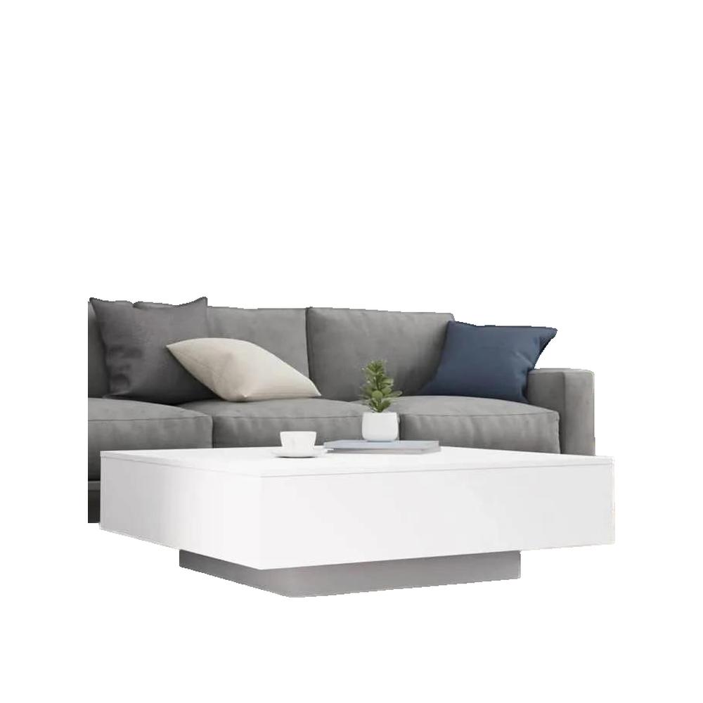 Vidaxl Mesa De Centro Madera De Ingeniería 100X100x31 Cm Blanco , Leroy Merlin