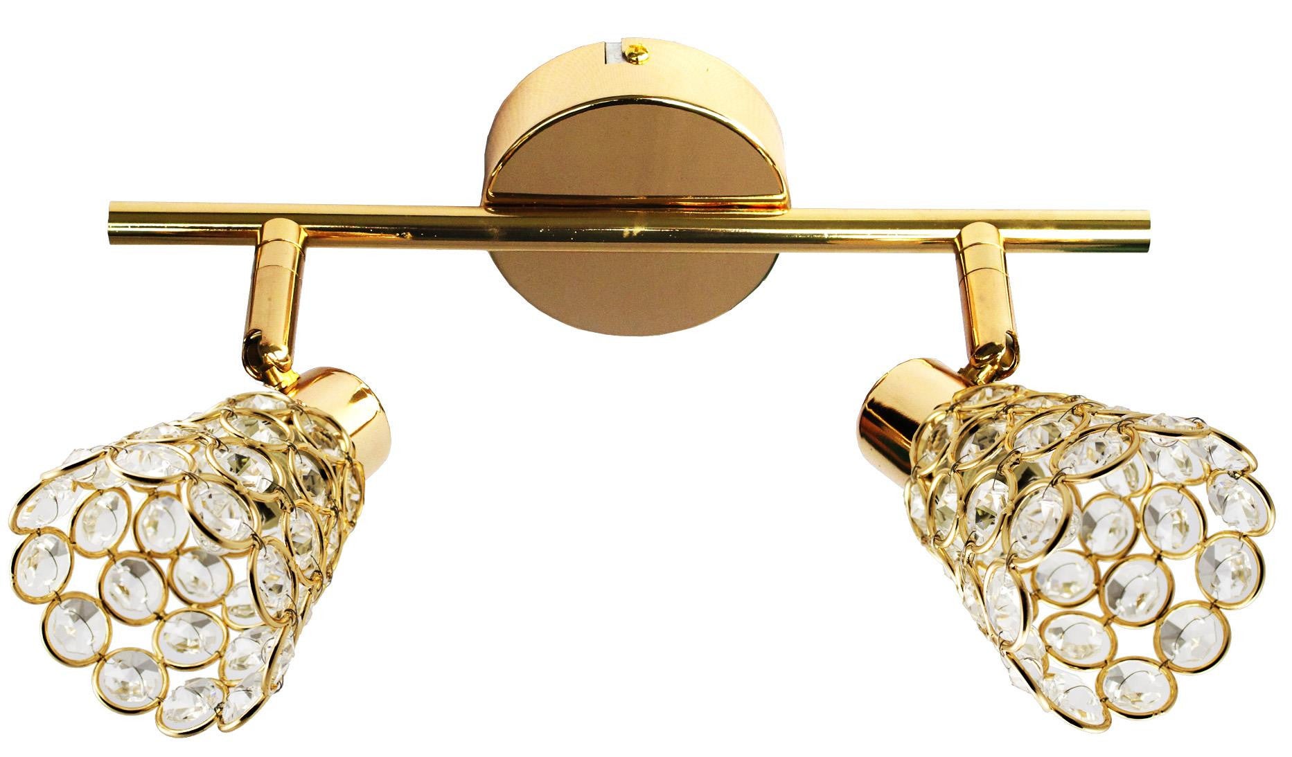 Lampa wisząca GLOSSY złoto-przezroczysta 2 x G9 x 40W wym: 17 x 37 x 8 cm Candellux