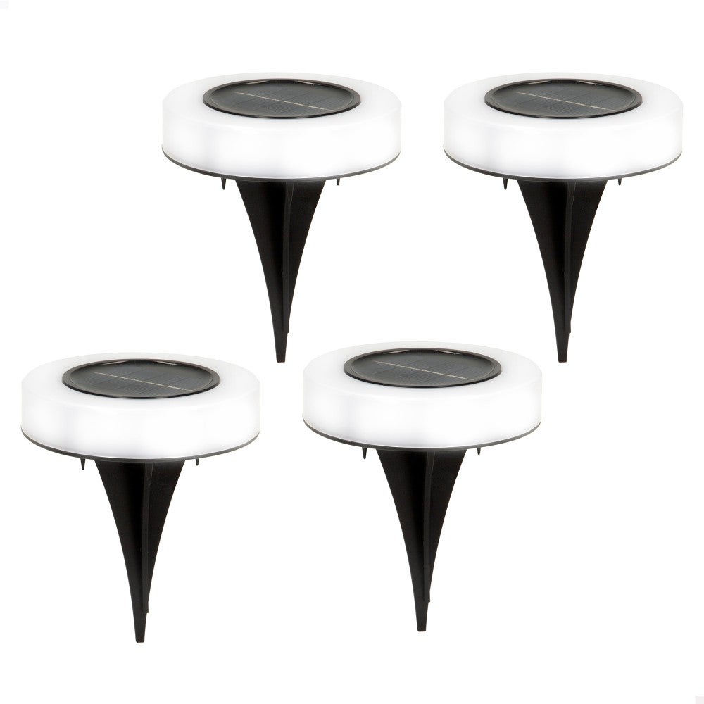 Pack 4 holofotes solares exteriores luz branca LED c/farol para jardim Aktive - 8