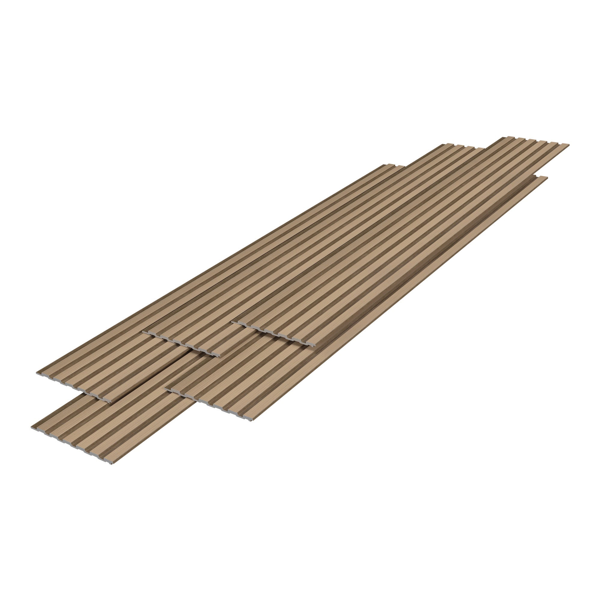 Set de 10 panneaux muraux décoratifs 3D Borger 195 x 30 cm effet chêne clair NEU.HOLZ - 2
