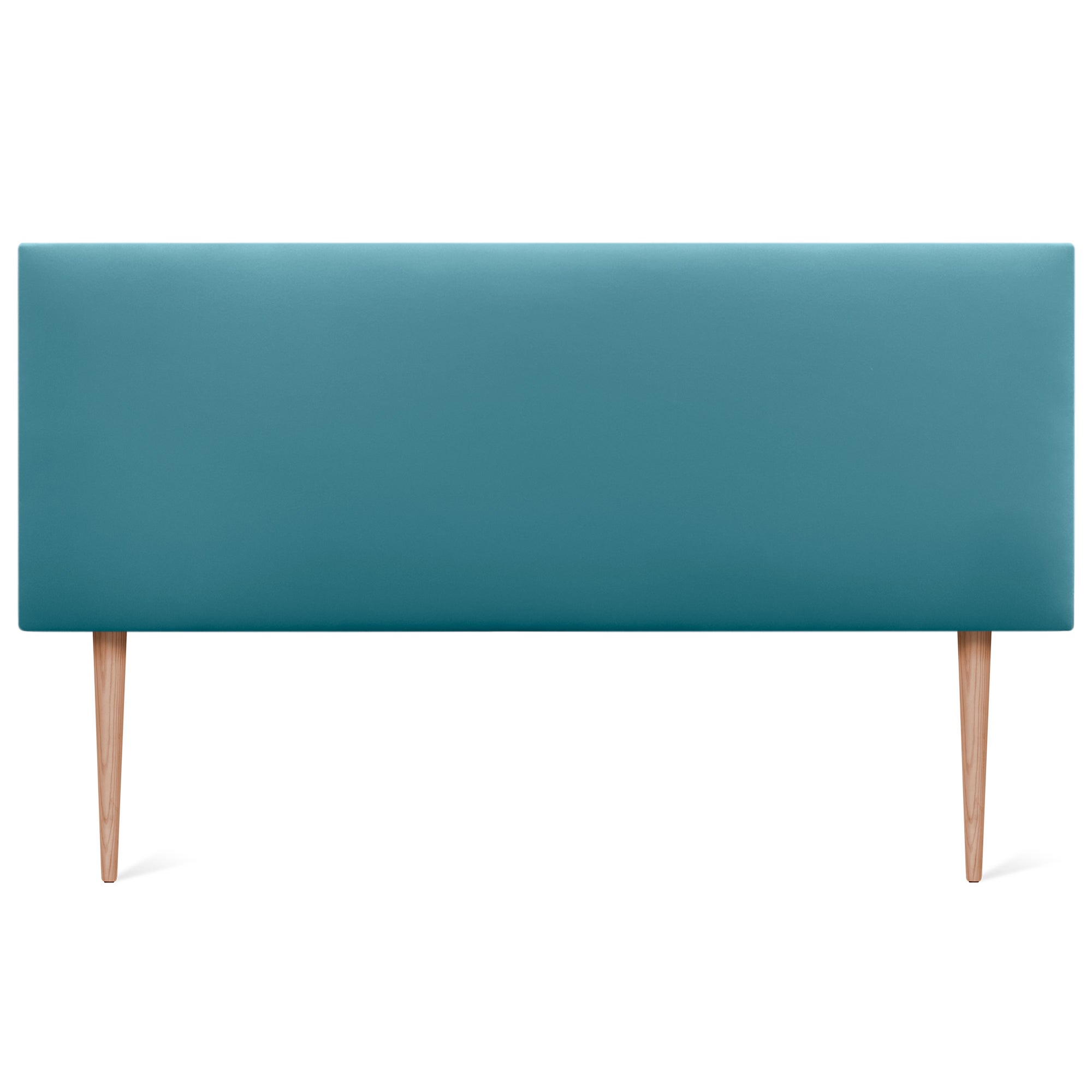 DHOME Cabecero de Polipiel Liso y con Patas cabeceros Cabezal tapizado Cama (Polipiel Turquesa, 135cm (Camas 120/135/140)) - 3