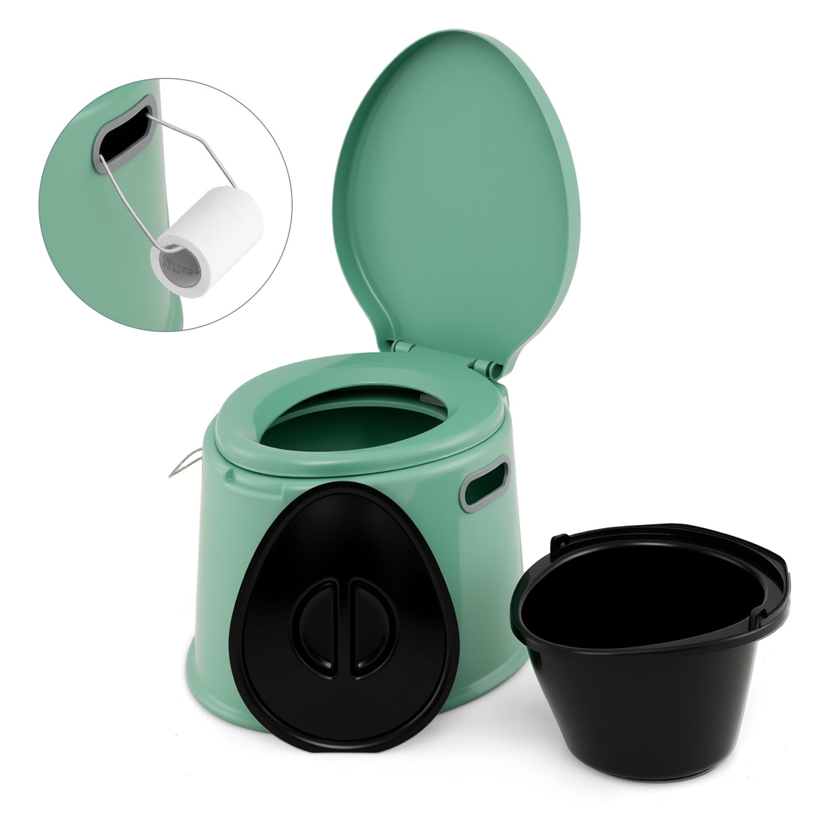 Toilette Sèche Portable Pliable YSWOVUO - Camping WC Avec 10 Sacs - 220kg