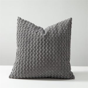 Cheekywares Federe Cuscini Divano 45 x 45 cm Lino Morbido Federa per Cuscino Grigio Boho Copricuscini Geometrico Astratto Decorativa per Divano Auto Camera da Letto Set di 2