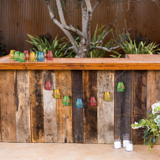 Set 24 Vasetti Portacandele In Vetro Con Manico - Ampolle Decorativo Per Interni Ed Esterni - Foto 10