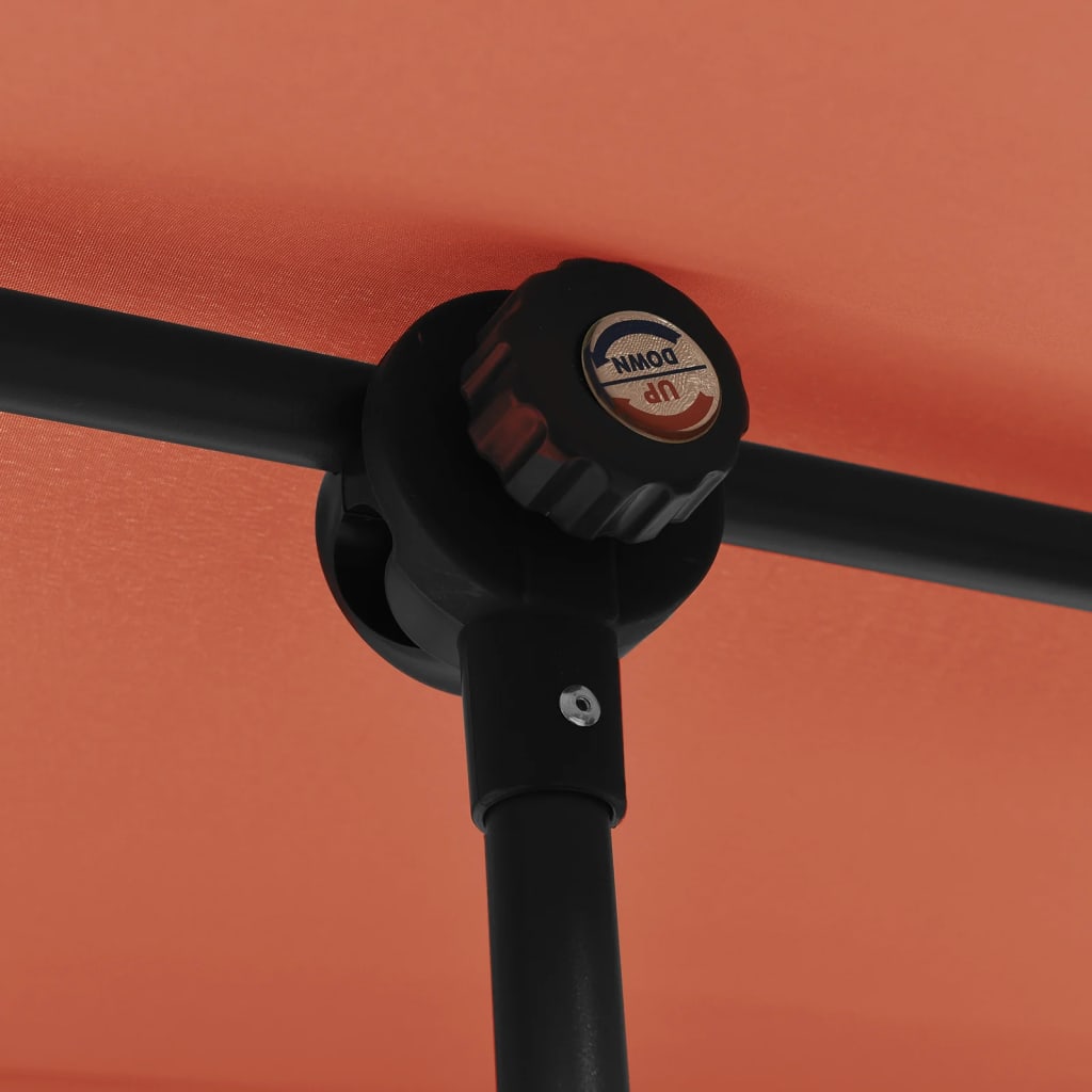 Ombrellone da esterno con palo in alluminio 2 x 1,5 mt terracotta 02_0008230 - 6