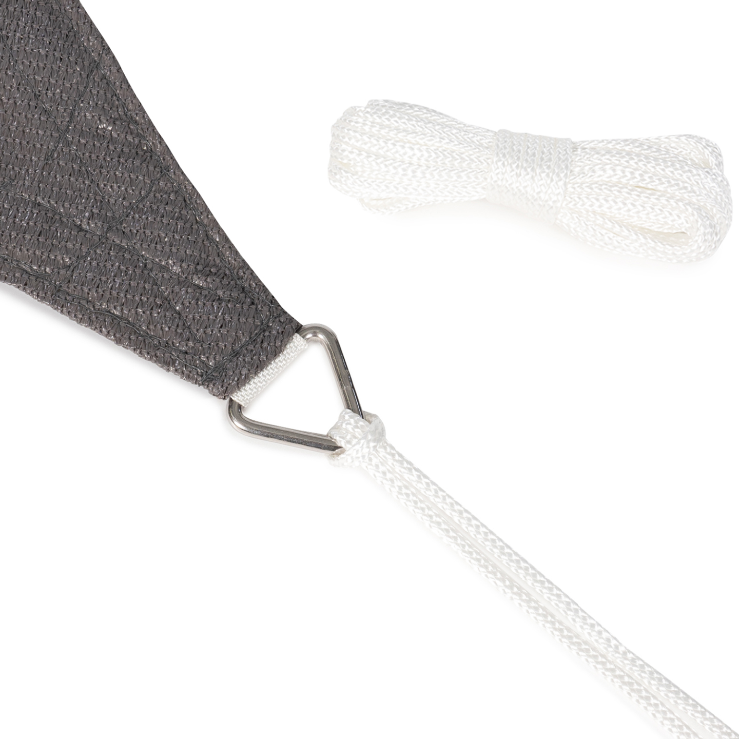 Voile d'ombrage triangulaire 5x5x5 M gris - 4