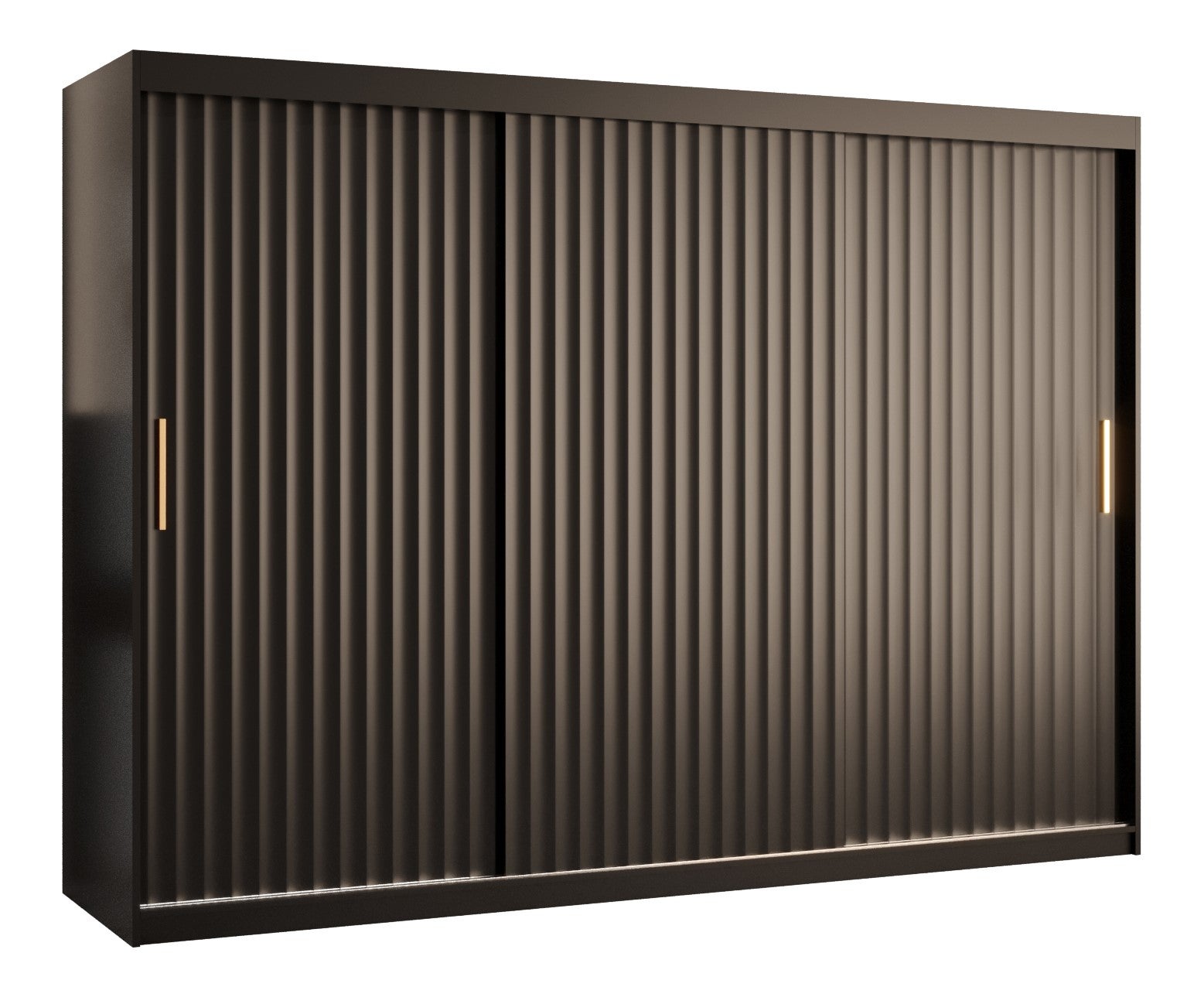 Szafa przesuwna garderoba RIFLO WAVE 1 250 x 62 x 200 cm Czarny - Abiks Meble