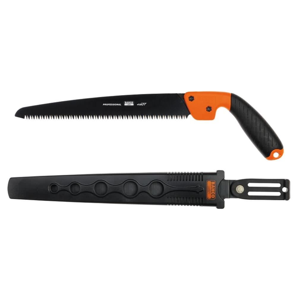 Scie arboricole avec manche bi-matière + étui - BAHCO 4128-JT-H - 4