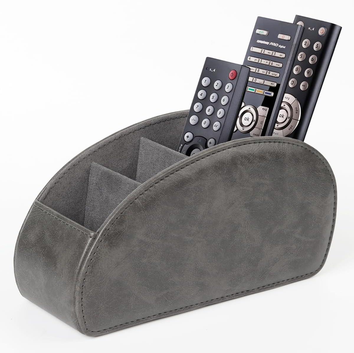 Range Télécommandes Avec 3 Compartiments, PU Cuir Organisateur Contrôleurs Pour Télécommandes Range Télécommandes Avec 3 Compartiments, PU Cuir Organisateur Contrôleurs Pour Télécommandes
